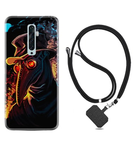 Oppo Reno 2Z 4 Lite 4 Pro 5 6 7 A31 Kılıf Boyun Askılı Silikon Karga 1616