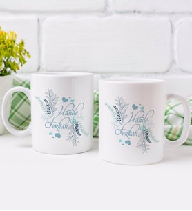 BK Gift Kişiye Özel İsimli Sevgililer Günü Tasarımlı İkili Kupa Bardak-122