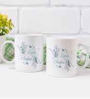 BK Gift Kişiye Özel İsimli Sevgililer Günü Tasarımlı İkili Kupa Bardak-122