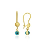 Barika Jewelry Kadın Nazar Boncuklu Altın Küpe