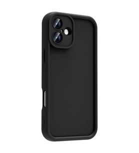 iPhone 16 Plus Kılıf Kamera Korumalı Ananas Silikon Kapak (Siyah)