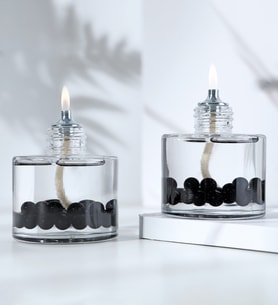 impeRiums Black Pearl Cylinder Dekoratif Kandil Mum 2'li Set ( 2 x 120 ml )