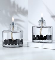 impeRiums Black Pearl Cylinder Dekoratif Kandil Mum 2'li Set ( 2 x 120 ml )