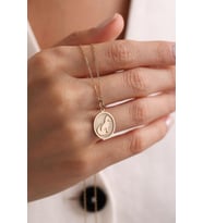 Kişiye Özel 925 Ayar Gümüş Tilki Figürlü Kolye (Gold)