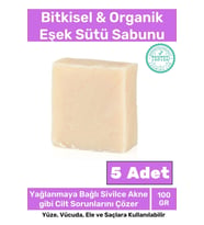 Özel %100 Doğal Bitkisel El Yüz Vücut Saç Cilt Orijinal Vegan 5'li Eşek Sütü Sabunu