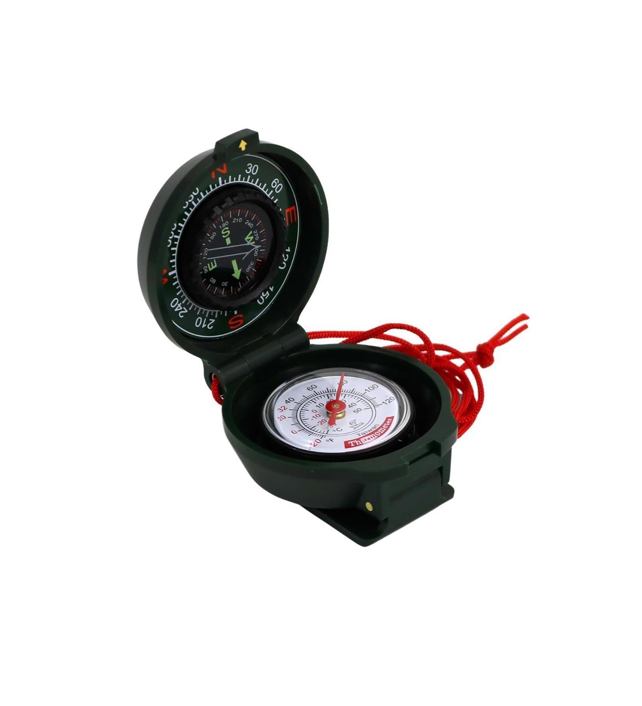 Sun Company Birchwood Therm-o-compass - Compass & Thermometer Keychain