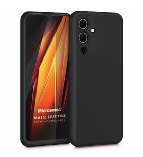 Microsonic Matte Silicone TECNO Pova Neo 2 Kılıf Siyah
