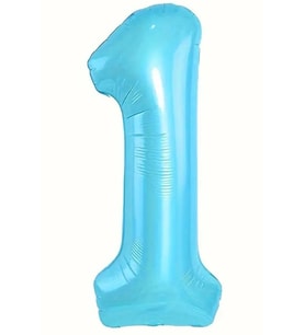 Beysüs Mavi 1 Rakam Folyo Balon 80 cm