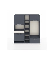 Hyperion Dolap 12 Raflı Tek Çekmeceli 8 Kapaklı 220x44x243 Antrasit-Antrasit/Aytaşı