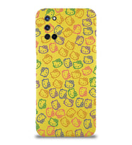 Oppo A92 Uyumlu Lansman Kılıf Hello Kitty Tasarımlı İçi Kadife Kapak-Sarı (Şeffaf)