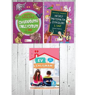 2.Sınıf Ev Çalışmalarım+Okuduğumu Anlıyorum+Neşeli Matematik Öyküleri (Karışık)