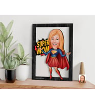 BK Gift Kişiye Özel Anneler Günü Karikatürlü 3D Ahşap Tablo, Anneye Hediye, Anneler Günü Hediyesi-11