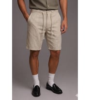 Erkek %100 Pamuk Linen Şort – Bağcıklı Rahat Kesim Yazlık Şort