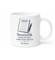 Sınav Gözetmeni Kopya Çektirmeyen Sessizlik Sağlayan Kitapçık Kupa Hediye
