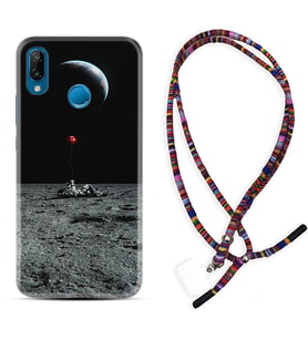 Huawei P20 Lite Mate 10 20 Lite Pro P40 Lite KılıfBoyun Asklı Rasta Silikon Astronoot Red Baloon 1608