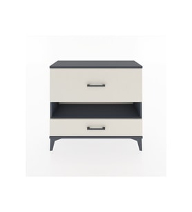 Arges Şifonyer Tek Raflı 2 Çekmeceli 88x30x80 Antrasit-Aytaşı