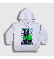 Presmono Unisex Çocuk Beyaz Green Billie Eilish Kapüşonlu Sweatshirt 154271tt