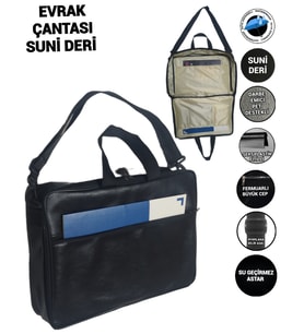 SEVBAGS EVRAK ÇANTASI SUNİ DERİ SU GEÇİRMEZ ASTAR
