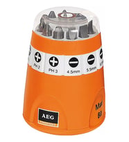 AEG Bits Uç Seti 10 Parça 1/4 Matkap Vidalama Ucu Seti 25 mm