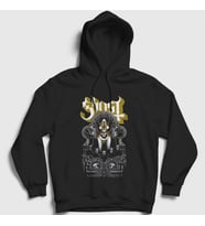 Presmono Unisex Siyah Kingdom Ghost Kapüşonlu Sweatshirt 51963tt