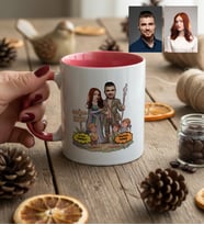 Kişiye Özel Karikatürlü Orta Dünya Sevgililer Kupa Bardak Sevgililer Günü Hediyesi