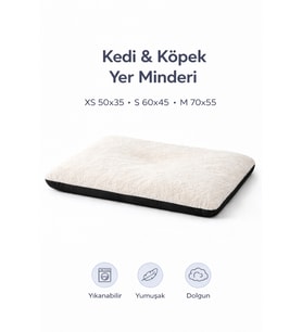 Yıkanabilir 4 Mevsim Yumuşak ve Dolgun Pet Yatağı, XS/S/M