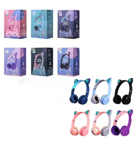 Lunaev Wireless USB Şarjlı Kulaklık Işıklı - Bluetooth - Kulaklı - Katlamalı Pl-2036