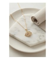Mey İthalat® 316L Çelik Zincir Gold Renk Crown Model Kolye