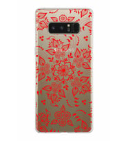 Samsung Galaxy Note 8 Kapak Nostalji Desen Tasarımlı Şeffaf Silikon Kılıf