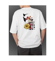 Flower Konsept Beyaz Unisex Oversize T-shirt