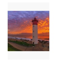 Gün Doğumunda Umhlanga Deniz Feneri - Durban, Güney Afrika Tablo Ahşap Poster Dekoratif