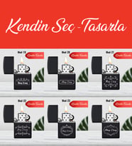 Babalar Günü Kendin Tasarla Kişiye İsme Özel Benzinli Çakmak (Siyah)