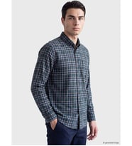 LCWAIKIKI Classic Yeşil Regular Fit Ekose Erkek Gömlek