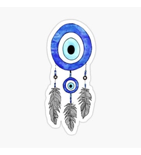 18 CM Nazar Boncuğu Sticker Duvar Etiket Araba Yapıştırma M9