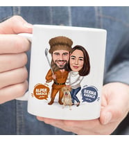 Kişiye Özel Golf ve Sen Karikatürlü Kupa Bardak