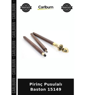 Özel Üretim Koleksiyon Aksesuar Klasik Pirinç Pusulalı Baston 15149