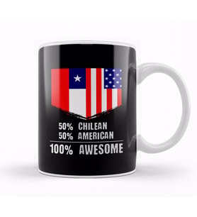 50% Chinese 50% American %100 Awesome Immigrant Kupa Bardak Porselen