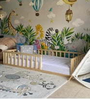 Loolpi Home – Montessori Bebek Ve Çocuk Karyolası Unisex Doğal Ahşap Yatak