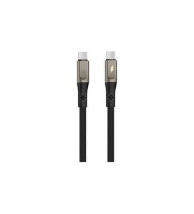 Type-C Şarj Kablosu 60W Hızlı Şarj Data Kablosu USB-C Android Şarj Kablosu 1 Metre (Siyah)