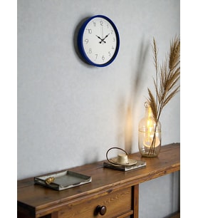 36 Cm Lacivert Dekoratif Duvar Saati (Standart)