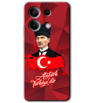 Redmi Note 13 Kılıf HD Desen Baskılı Kılıf - Atatürkiye
