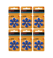 PR 44 675 İşitme Cihaz Pili 6'lı 6 Paket Kodak PR44Kulak Cihazı Pili 6'lı 6 Paket (Beyaz)