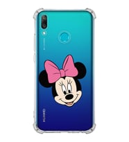 Huawei Y9 2019  Köşe Korumalı Antişok Kapak Minnie Mouse Tasarımlı Şeffaf  Kılıf