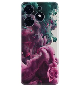 Tecno Spark 10 Pro Kılıf Resimli Desenli Baskılı Silikon Pink Green Cloud 1306