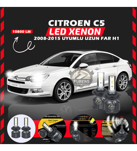 Citroen C5 2008-2015 Uzun Far Uyumlu Şimşek Etkili Led Xenon Premium Series H1