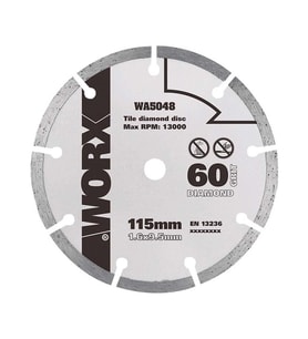 WORX WA5048 115x9,5mm Fayans, Seramik, Mermer Kesme Soketli Elmas Daire Testere Bıçağı