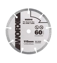 WORX WA5048 115x9,5mm Fayans, Seramik, Mermer Kesme Soketli Elmas Daire Testere Bıçağı