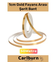 Özel Üretim Kendinden Yapışkanlı Suya Dayanıklı 1 cm 50 Metre Gold Fayans Arası Şerit Bant
