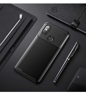 Xiaomi Redmi Note 6 Pro Kılıf Esnek Soft Karbon Tasarım Legion Serisi (Siyah)