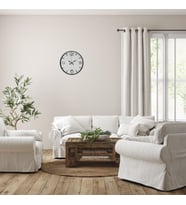 River World Duvar Saati 36 cm Rengi Beyaz Soft Dekoratif
